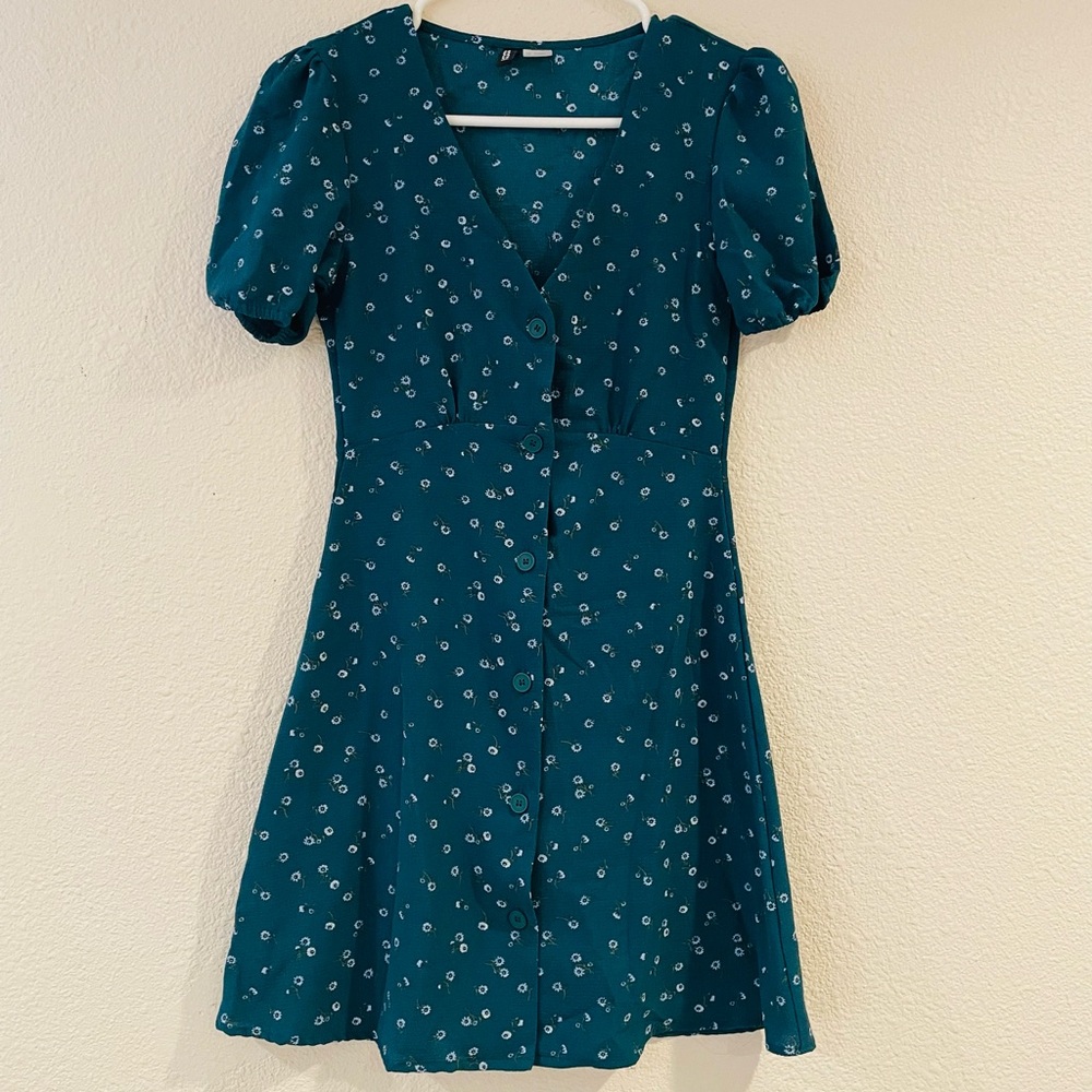 H&M V-neck Flower Dress